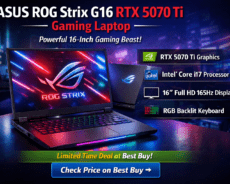 ASUS ROG Strix G16 RTX 5070 Ti Gaming Laptop Deal on Best Buy | Powerful 16-Inch Beast
